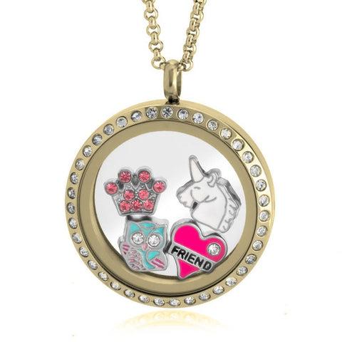 Personalized Gold Plate Round Floating Charms Pendant,Mother&#39;s Day Gift,Birthday gifts,Mom gifts,gifts for her,pendant charms gift,Aunt gift