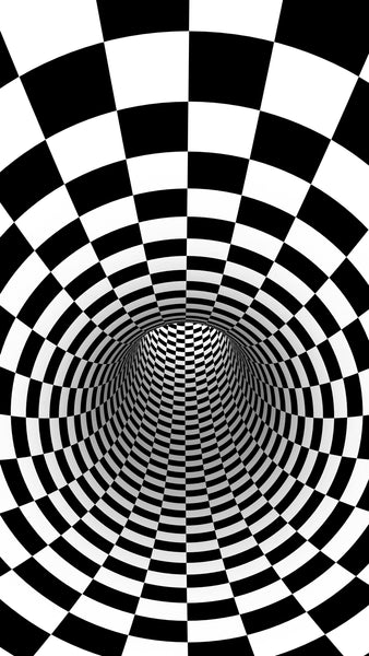 checkered vortex Play Mat,Carpet/Rug/Pet Feeding Mat, Christmas/Thanksgiving/Housewarming/Baby Shower/Anniversary/3D optical illusion Gifts