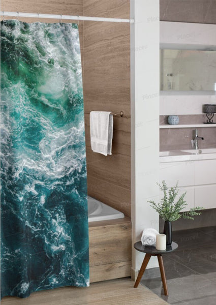 Realistic Shower Curtain,Ocean Waves,Easter Gift,Birthday Gift,Mother&#39;s Day gift for Her,bathroom decor,Housewarming gifts,gifts for him
