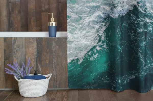 Realistic Shower Curtain,Ocean Waves,Easter Gift,Birthday Gift,Mother&#39;s Day gift for Her,bathroom decor,Housewarming gifts,gifts for him