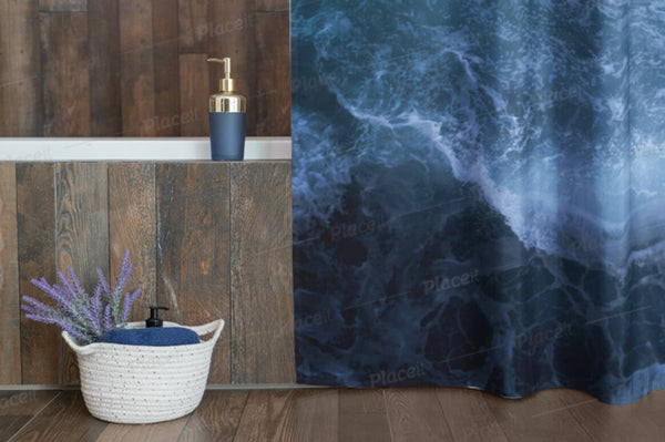 Crashing Waves,Realistic Shower Curtain,,machine washable,Easter Gift,Mother&#39;s Day gift for Her,Housewarming home & bathroom decor gift