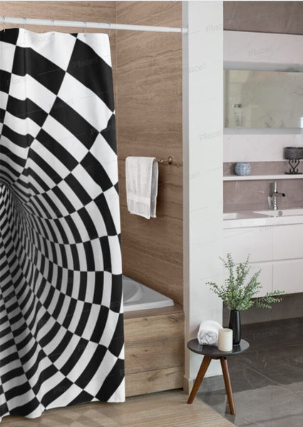 Optical Vortex,realistic shower curtain,Easter Gift,Birthday gifts,Mother&#39;s Day gift for Her,bathroom decor,Housewarming gift,gifts for him