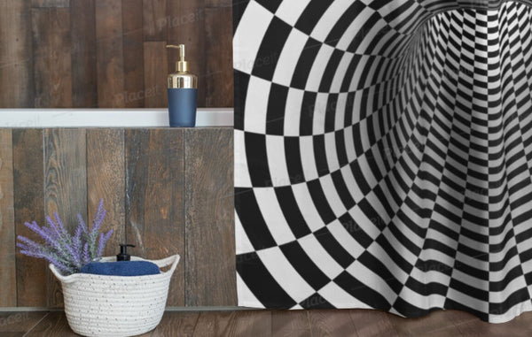 Optical Vortex,realistic shower curtain,Easter Gift,Birthday gifts,Mother&#39;s Day gift for Her,bathroom decor,Housewarming gift,gifts for him