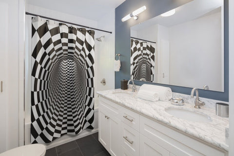 Optical Vortex,realistic shower curtain,Easter Gift,Birthday gifts,Mother&#39;s Day gift for Her,bathroom decor,Housewarming gift,gifts for him