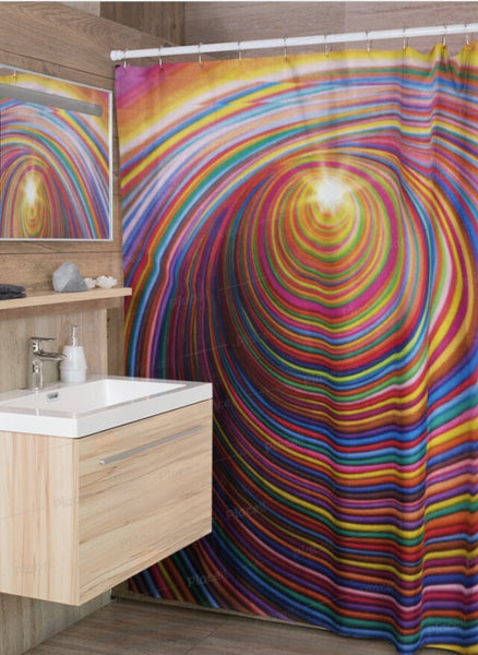 Realistic Shower Curtain,Rainbow Vortex,Easter Gift,Birthday gifts,Mother&#39;s Day gift for Her,bathroom decor,Housewarming gift,LGBTQ gifts