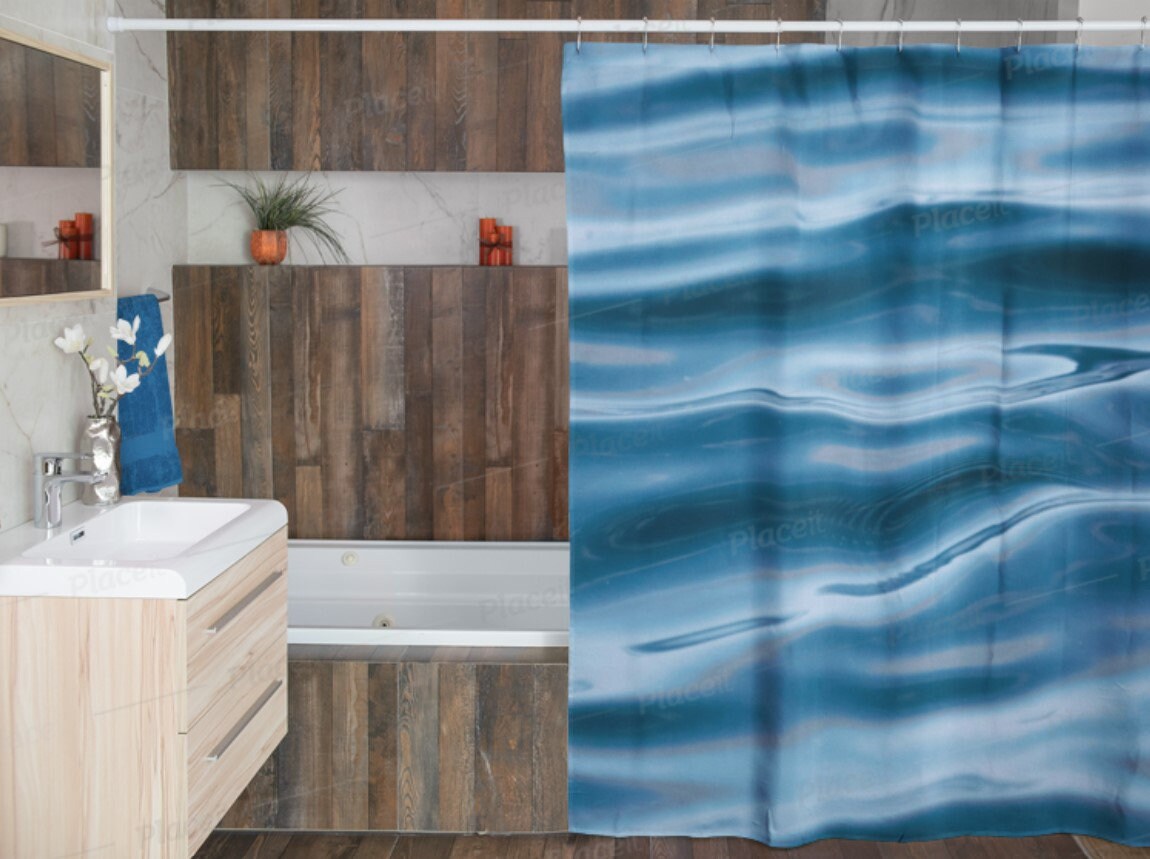 Realistic Shower curtain,Sea Surface,Easter Gift,Birthday gifts,Mother&#39;s Day gifts for Her,bathroom decor,Housewarming gift for Sea lovers