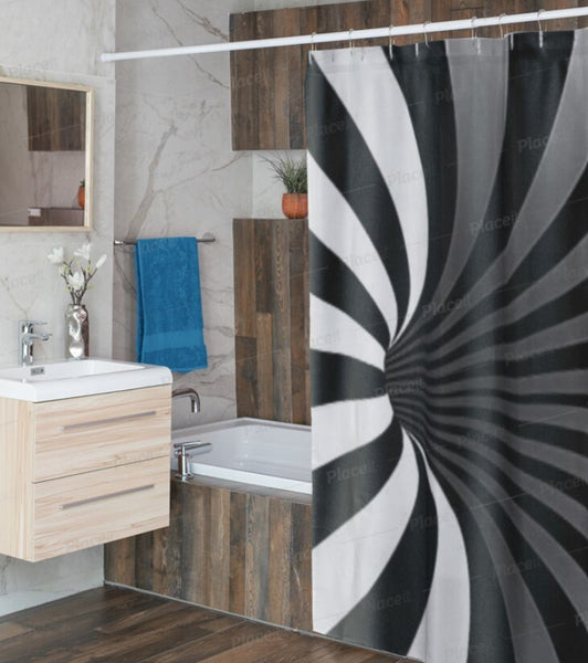 Optical Vortex,realistic shower curtain,Easter Gift,Birthday gifts,Mother&#39;s Day gift for Her,bathroom decor,Housewarming gift,gifts for him