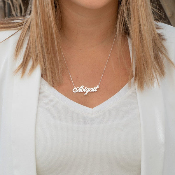 Personalized Name Pendant Necklace,Sterling Silver,24K/Rose Gold,Graduation Gift,Mother&#39;s Day Gift,Birthday Gift,Engagement Gift,Customized