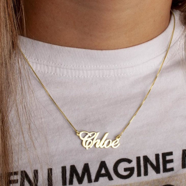 Personalized Name Pendant Necklace,Sterling Silver,24K/Rose Gold,Graduation Gift,Mother&#39;s Day Gift,Birthday Gift,Engagement Gift,Customized