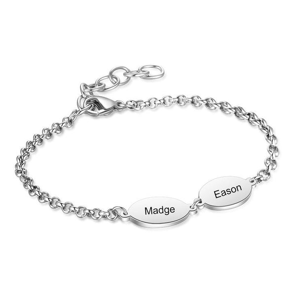 Personalized Mother&#39;s Bracelet,Engraved Kids Names,Stainless Steel,Mother&#39;s Day Gift,Birthday gifts for Her,Gifts for Mom,Mom Jewelry