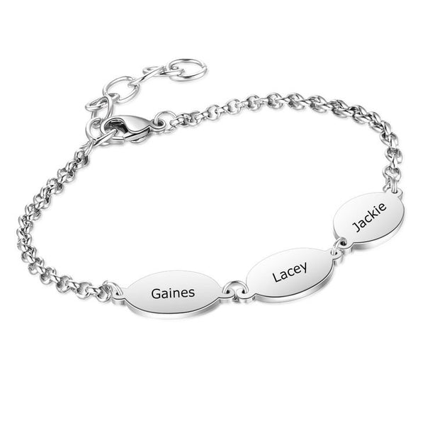 Personalized Mother&#39;s Bracelet,Engraved Kids Names,Stainless Steel,Mother&#39;s Day Gift,Birthday gifts for Her,Gifts for Mom,Mom Jewelry