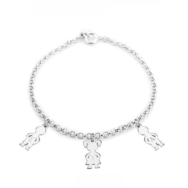 Personalized Mother&#39;s Kids Initials Charm Bracelet,925 Silver,24K Gold,Rose Gold,Mother&#39;s Day Gift,Birthday gifts for Her,gifts for Mom
