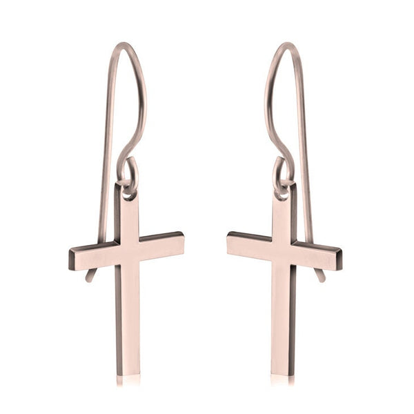 Personalized Name Engraved Cross EarRings,925 Silver,24K/Rose Gold,Mother&#39;s Day gift,Birthday gift,baby shower gifts,gifts for Her or Him