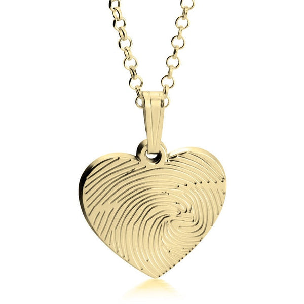 Personalized Fingerprint Heart w/ engraving,925 Silver,24K/Rose Gold,Mother&#39;s Day Gift,Birthday gift,Mom gift,Dad gift,In Memoriam gifts