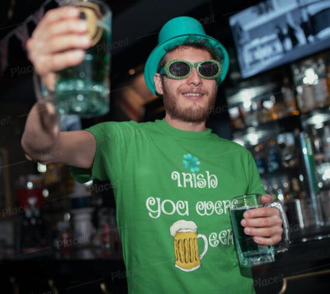 Funny St Patrick Shirt,Irish you were beer, Shamrock Shirt,St Patrick&#39;s Day Shirt,St Patty Day Shirt,Four Leaf Clover Shirt,Irish Shirt Gift