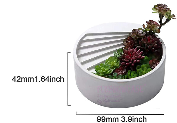 Medium Round Zen Concrete Stairs Cement Pot Planter|Succulents Planter|Home Decor|Housewarming Gift|Mother&#39;s Day Gift|Birthday Gifts for Her