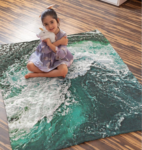 Ocean Floor Area Rugs, home decor, Housewarming gift,Easter Gift, Mothers Day Gift, Birthday Gifts for Her,Game room gifts for Him
