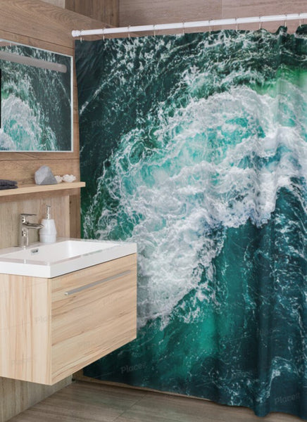 Realistic Shower Curtain,Ocean Waves,Easter Gift,Birthday Gift,Mother&#39;s Day gift for Her,bathroom decor,Housewarming gifts,gifts for him