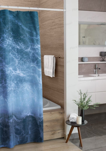 Crashing Waves,Realistic Shower Curtain,,machine washable,Easter Gift,Mother&#39;s Day gift for Her,Housewarming home & bathroom decor gift