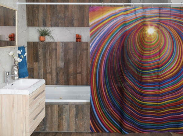 Realistic Shower Curtain,Rainbow Vortex,Easter Gift,Birthday gifts,Mother&#39;s Day gift for Her,bathroom decor,Housewarming gift,LGBTQ gifts