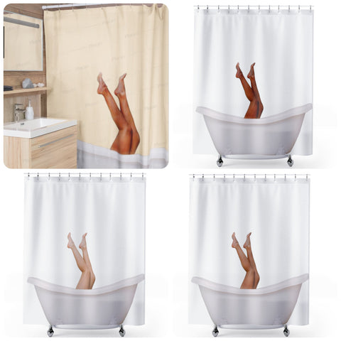 Add text & Personalized Legs Funny,Realistic Shower Curtain,light med dark,Gift for Christmas/Birthday/Mother&#39;s Day/Housewarming/Graduation