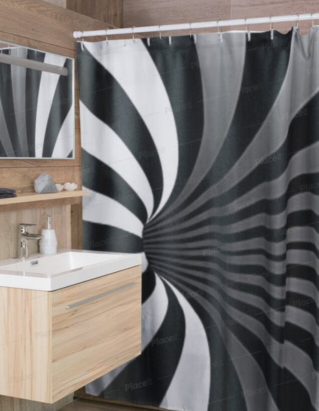 Optical Vortex,realistic shower curtain,Easter Gift,Birthday gifts,Mother&#39;s Day gift for Her,bathroom decor,Housewarming gift,gifts for him