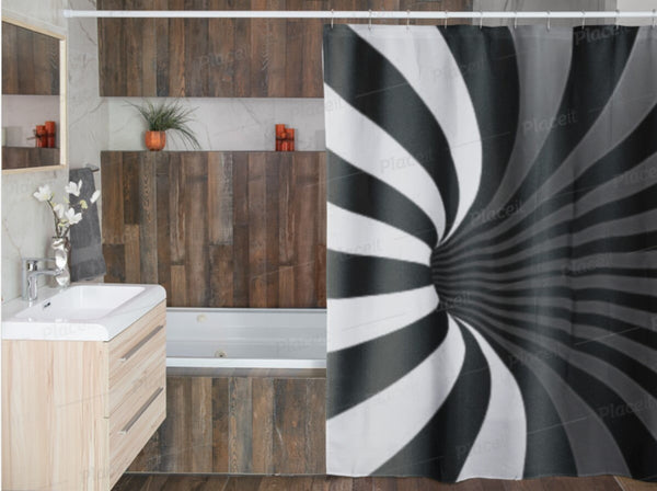 Optical Vortex,realistic shower curtain,Easter Gift,Birthday gifts,Mother&#39;s Day gift for Her,bathroom decor,Housewarming gift,gifts for him