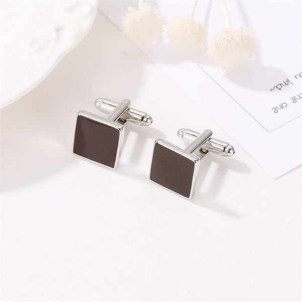 Classic Black Cufflinks,Graduation Gift for Him,Father&#39;s Day,Groomsmen Gift,Wedding Gift,Sterling Silver,Valentine/Christmas/Birthday Gifts