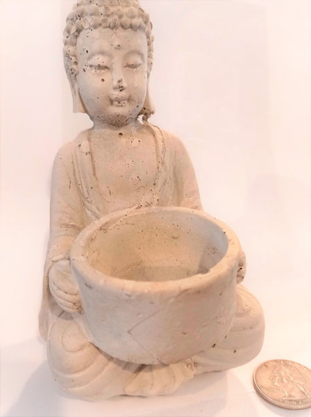 Buddha Candle Holder,Cement Candle Pot,Gifts for Anniversary,Housewarming,Graduation,Birthday,Father/Mother&#39;s Day,Yoga studio Buddha decor