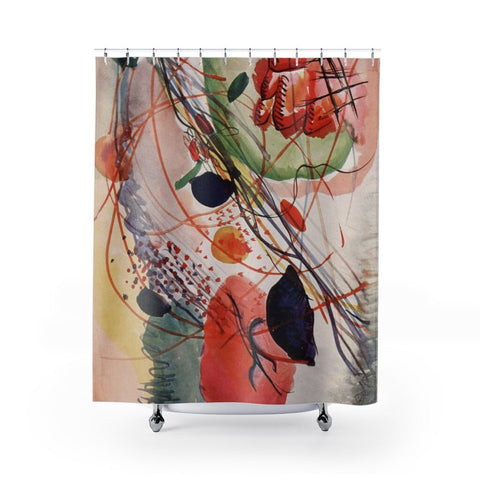 Kandinsky Aquarell Abstract Art Shower Curtain,Gift for Kandinsky Fan/Christmas/Birthday/Father/Mother&#39;s Day/bathrm decor/Housewarming/Grad