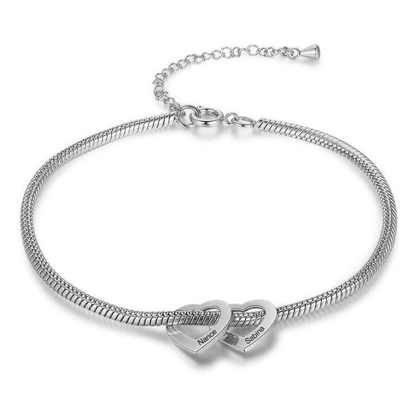 Personalized Charm Bracelet for Mother&#39;s Day,Kids Names Engraved Hearts,Mother&#39;s Day Gift,Birthday gifts for Her,Gifts for Mom,Mom Jewelry