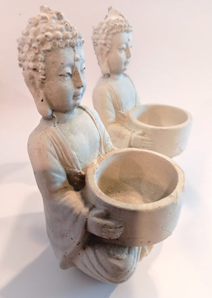 Buddha Candle Holder,Cement Candle Pot,Gifts for Anniversary,Housewarming,Graduation,Birthday,Father/Mother&#39;s Day,Yoga studio Buddha decor