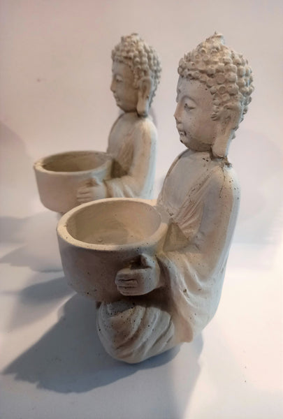 Buddha Candle Holder,Cement Candle Pot,Gifts for Anniversary,Housewarming,Graduation,Birthday,Father/Mother&#39;s Day,Yoga studio Buddha decor