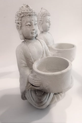 Buddha Candle Holder,Cement Candle Pot,Gifts for Anniversary,Housewarming,Graduation,Birthday,Father/Mother&#39;s Day,Yoga studio Buddha decor