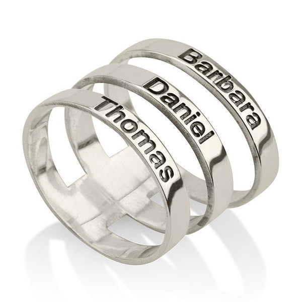 Layered Engraved Name Rings,Mother&#39;s Day Gift,Couples Rings,Birthday gift,Anniversay gift,Valentine gift,HIS & HERS,Couples,Mother Jewelry