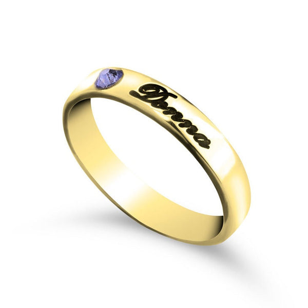 Mother&#39;s Birthstone+names Ring,Family Ring,Sterling Silver,24K Gold,Rose Gold,Mother&#39;s Day Gift,Birthday gift,gift for Mom,