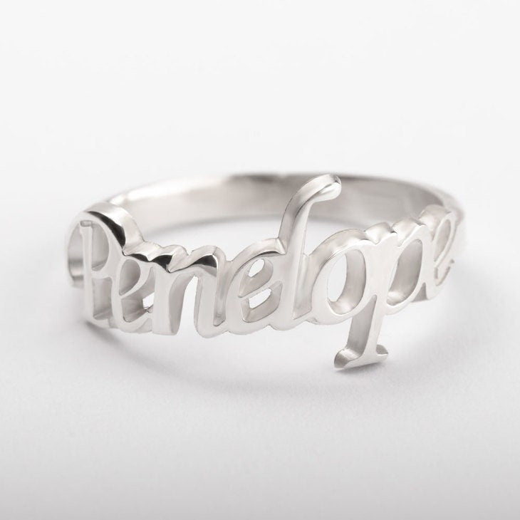 Cutout Name Ring, Personalized Mother&#39;s Day Gift,Graduation/Birthday/Father gift,Engagement/Anniversary gift,Valentine gift,Gift for HIM/HER