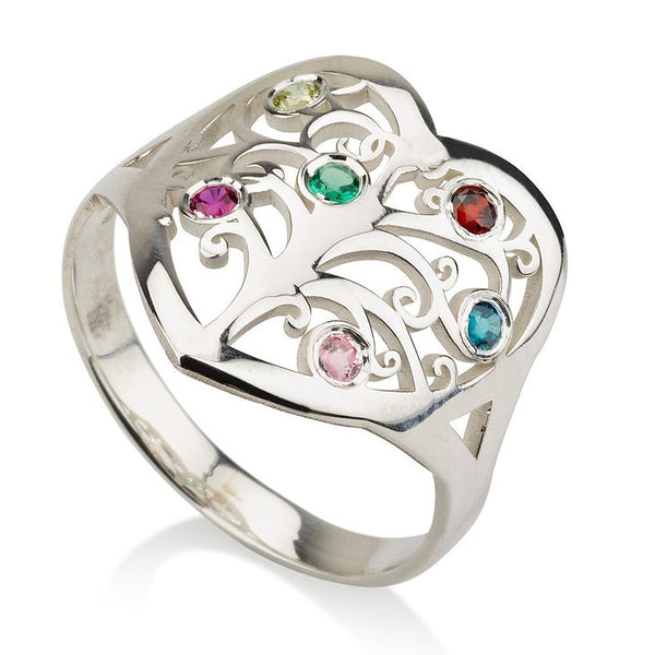 Family Birthstone Ring,Family Ring,Sterling Silver,24K Gold,Rose Gold,Mother&#39;s Day Gift,Birthday gift,gift for Mom/Aunt/Grandmother