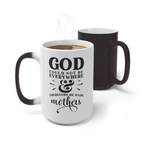 God made Mom, Color Changing Magic Mug with your own pic,Mother&#39;s Day Gift,Birthday Gift,Graduation Gift,Thanksgiving/Valentine Gift