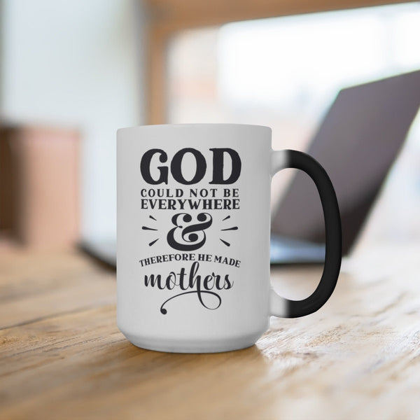 God made Mom, Color Changing Magic Mug with your own pic,Mother&#39;s Day Gift,Birthday Gift,Graduation Gift,Thanksgiving/Valentine Gift