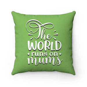 World runs on Moms Personalized Mom gift,Coloring Cushion & Cover,Custom Gift for Mother&#39;s Day/Birthday/Thanksgiving/Housewarming/Graduation