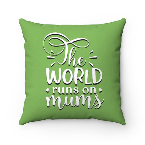 World runs on Moms Personalized Mom gift,Coloring Cushion & Cover,Custom Gift for Mother&#39;s Day/Birthday/Thanksgiving/Housewarming/Graduation