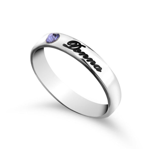 Mother&#39;s Birthstone+names Ring,Family Ring,Sterling Silver,24K Gold,Rose Gold,Mother&#39;s Day Gift,Birthday gift,gift for Mom,