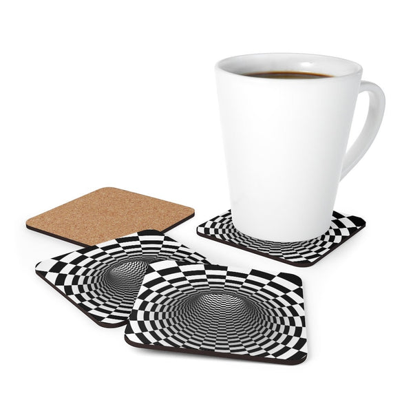Vortex Coasters 4pc Set,round/square/leather/cork coasters,Mothers Day Gift,Birthday/housewarming/Fathers Day gift,Graduationgifts