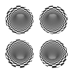 Vortex Coasters 4pc Set,round/square/leather/cork coasters,Mothers Day Gift,Birthday/housewarming/Fathers Day gift,Home decor gifts