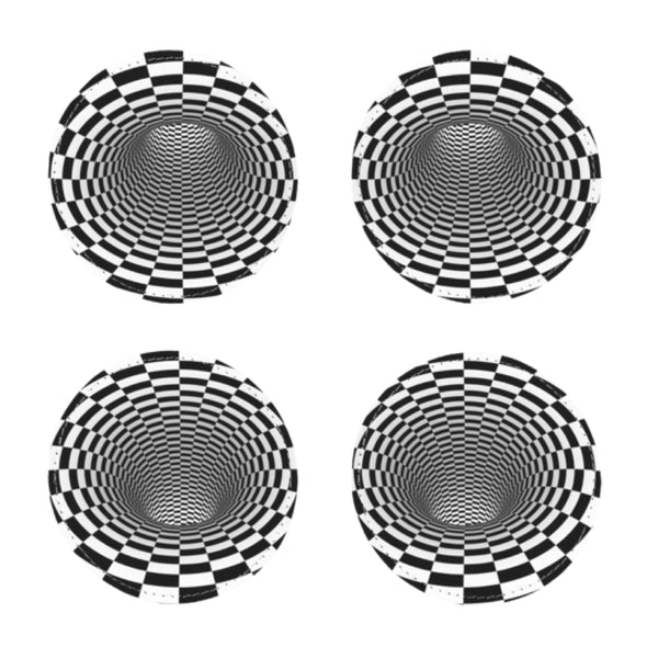 Vortex Coasters 4pc Set,round/square/leather/cork coasters,Mothers Day Gift,Birthday/housewarming/Fathers Day gift,Graduationgifts