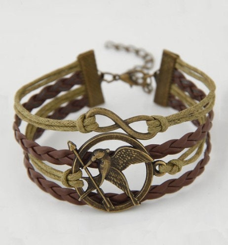 4in1 Hummingbird Unisex Bohemian Style Bronze Infinity Leather Bracelet,Mother&#39;s Day Gift,Birthday gift for Her/Him,Gift for Aunt/Graduation
