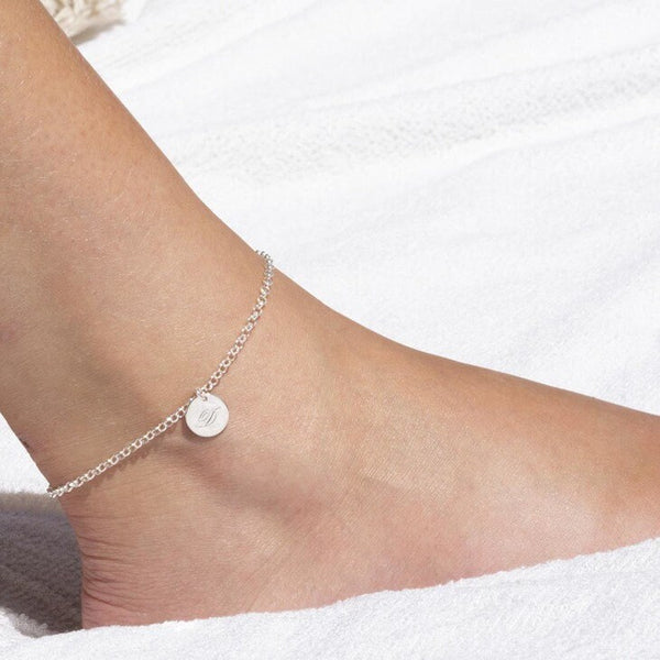 Initial Charm Anklet Bracelet,925 Silver, 24k Gold,Rose Gold,Mother&#39;s Day Gift,Birthday gifts for Her,Gifts for Mom,Mom Jewelry,Aunt Gifts