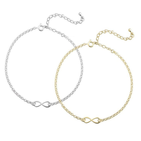 Infinity Anklet Ankle Bracelet,925 Silver, 24k Gold,Rose Gold,Mother&#39;s Day Gift,Birthday gifts for Her,Gifts for Mom,Mom Jewelry,Aunt Gifts