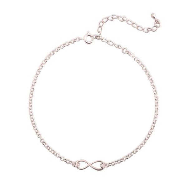 Infinity Anklet Ankle Bracelet,925 Silver, 24k Gold,Rose Gold,Mother&#39;s Day Gift,Birthday gifts for Her,Gifts for Mom,Mom Jewelry,Aunt Gifts